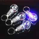 Mini Color Changing LED Flashlight Light Bulb Lamp Key Ring Keychain Striking