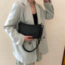 Women Solid Evening Clutch Shoulder Handbags PU Leather Totes Bags (Black)