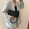 Women Solid Evening Clutch Shoulder Handbags PU Leather Totes Bags (Black)