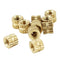 M2 x 3mm Brass Cylinder Knurled Threaded Round Insert Embedded Nuts 100pcs P2Y3