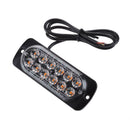12LED 12V-24V 36W Amber Car Truck Side Emergency Warning Flash Strobe Light