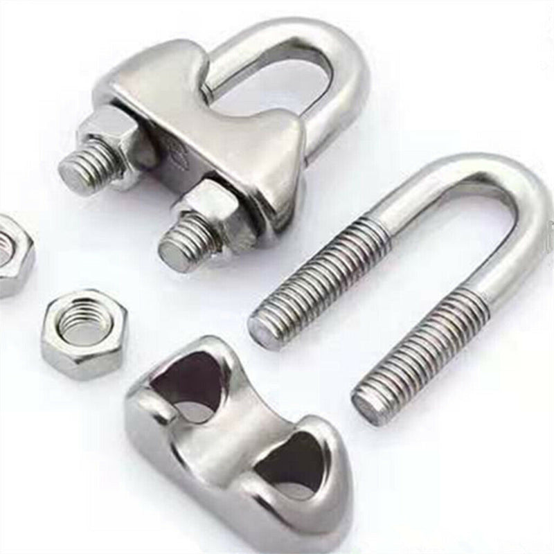 Brand New Stainless Steel 13MM Strong Wire Rope Clip Clamp U Bolt Fastener