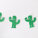 Green Cactus Banner Felt Bunting Tropical Wedding Birthday Garland Decor S3V6