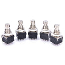 5 pcs 3PDT 9-Pin Guitar Effects Stomp Switch Pedal Box Foot Metal True Bypass  Z
