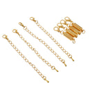 4 Sets Kumihimo Bracelet Necklace Magnetic Clasps + Extender Link Chains Jewelry