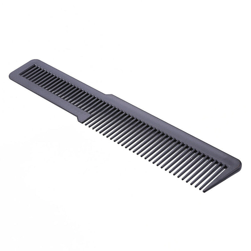 Hairdressing Carbon Anti-static Comb Wide Tooth Hair Clipper Comb (Black) A