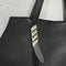 4pcs/set Solid Color Totes Women Leather Shoulder Card Bags Clutch (Black)