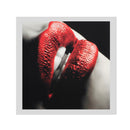 Set 3 Art Oil Painting Canvas Picture Red Lips Wall Home Decor 40x40cm