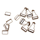 6Pcs Bronze Dungaree Fasteners Clip Brace Buckles for Suspenders DIY 38mm
