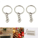 20 Pcs Bulk Split Metal Key Rings Keyring Chain Blanks With Link Chains For DIY