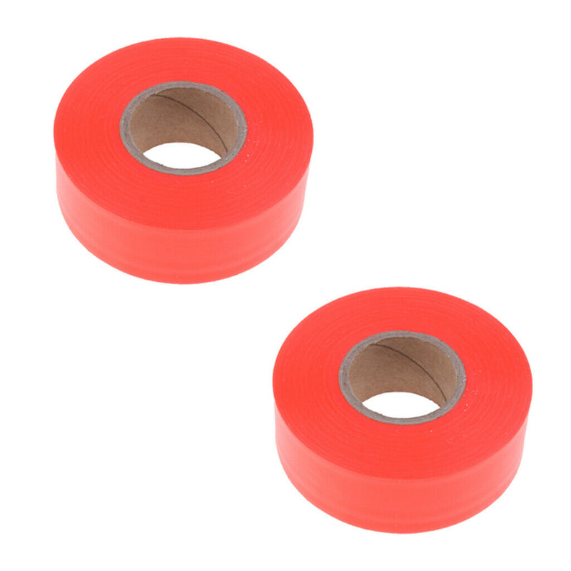 2pcs Flagging Tape for Boundaries and Hazardous Areas - Non-Adhesive Tape,