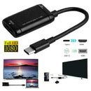 Black USB-C Type C to HDMI Adapter USB 3.1 Cable For MHL Android Phone Tab