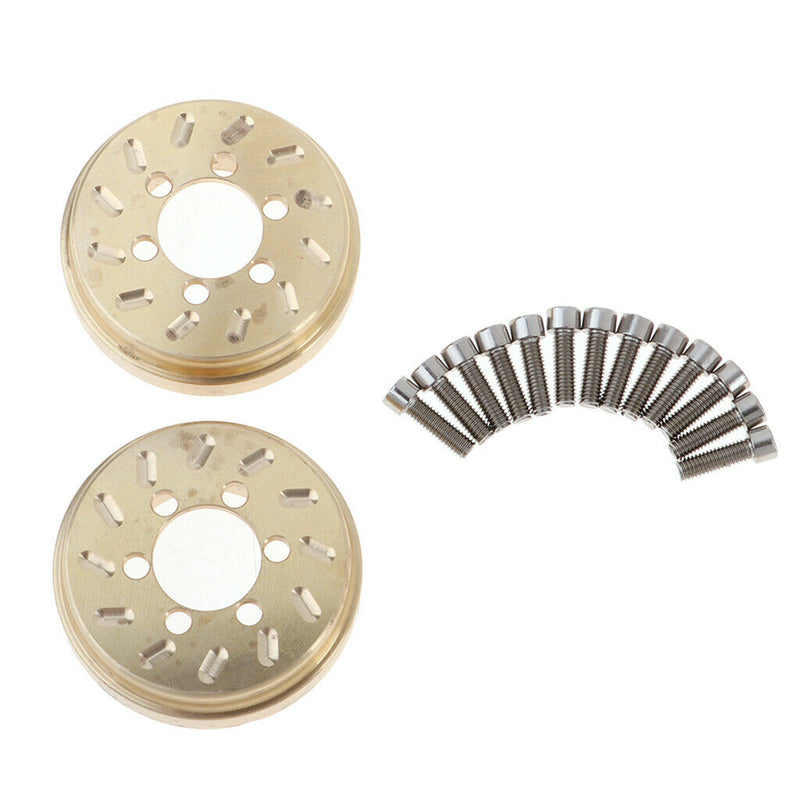 2Pcs Brass Internal Wheel Weights for 1/10 RC 1.9inch/2.2inch Beadlock Wheel