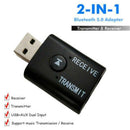 USB Bluetooth 5.0 Audio Transmitter Receiver Adapter 3.5mm for TV PC Car AUX HOT