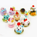 DIY homemade cake finished jewelry pendant random blind bag ice cup cake go G8C7