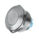 5A/250VAC Stainless Steel Resetable Metal Push Tton Switch Flat Head 1NO