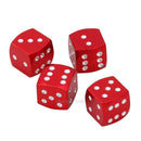 4pcs Dice Style Car Tire Wheel Tyre Caps Valve Stem Dust Covers (Red) hv2n