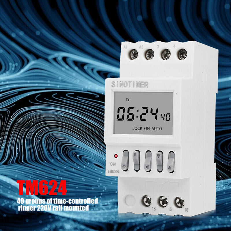 220V 7 Days Programmable Smart Timer Switch Weekly Countdown Controller Timers