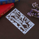 DIY A6 Page Hollow Lace Ruler Photo Album Template Scrapbook Drawing Tool