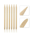 100 Pieces Orange Wood Sticks Cuticle Pusher Remover Manicure Pedicure Nail Art