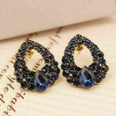 1 Pair gorgeous Beautiful Diamond Sapphire Earrings Accessories Gift earrin I5B7
