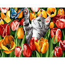 Painting By Numbers Kit DIY Butterfly Cat Canvas Oil Art Picture Home Decor A
