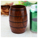 Jujube Wooden Barrel Shaped Beer Mug,Classical Wooden Drinking Cup