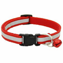 Adjustable Reflective Pet Collar Safety Buckle with Bell for Cat Dog, 3 Pie D5E6