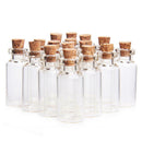 50x Mini Empty Clear Glass Bottle With Cork Small Tiny Vials Jars Transparent ne