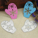 2pcs Gloves Snow Cutting Die Stencil Scrapbooking Craft Album Paper Card