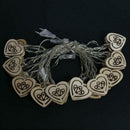 5m 20 LED Wood Heart Fairy String Holiday Lighting Battery Decor(Blue) A
