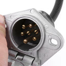 7 Way Blade to 7 Pole Round Trailer Plug Adapter Connector Cable Black A