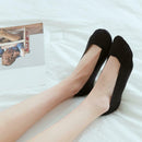 Invisible Boat Sock Anti-slip Shallow Mouth Silicone Woman Socks (Black) A