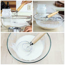 Kitchen Bread Dough Whisk Mixer Tool Egg Beater Wooden Accessory S6P6