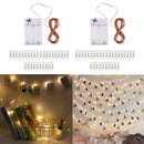 2x LED Light String w/ Clear Photo Clips for Indoor/Outdoor Decoration 20led