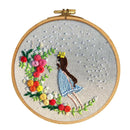 DIY Embroidery Starter Kit Printed Princess Hand Needlework Pattern Fabric