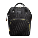 Dot Print Big Backpacks Mommy Maternity Bags Baby Care Diaper Bags (Black)