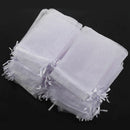 100pcs Pouch Sachet Pouch Bag Organza White 15x10cm wedding party dragee bo