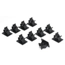 10x Cable Clips Adhesive Cord Management Black Wire Holder Organizer Clamp Tool