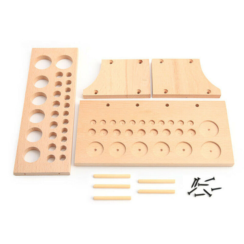 Practical Holder Organizer Wooden Multifunction Leather Tools Storage Rack DIY