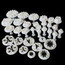 Set of 33 Cookie Cutters with Pistons and Stamps-Designs Varies -Perfect fo O9C8