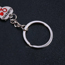 2pcs Zinc Alloy Heart I Love You Letter Key Chain Ring Valentine's Day Gifts