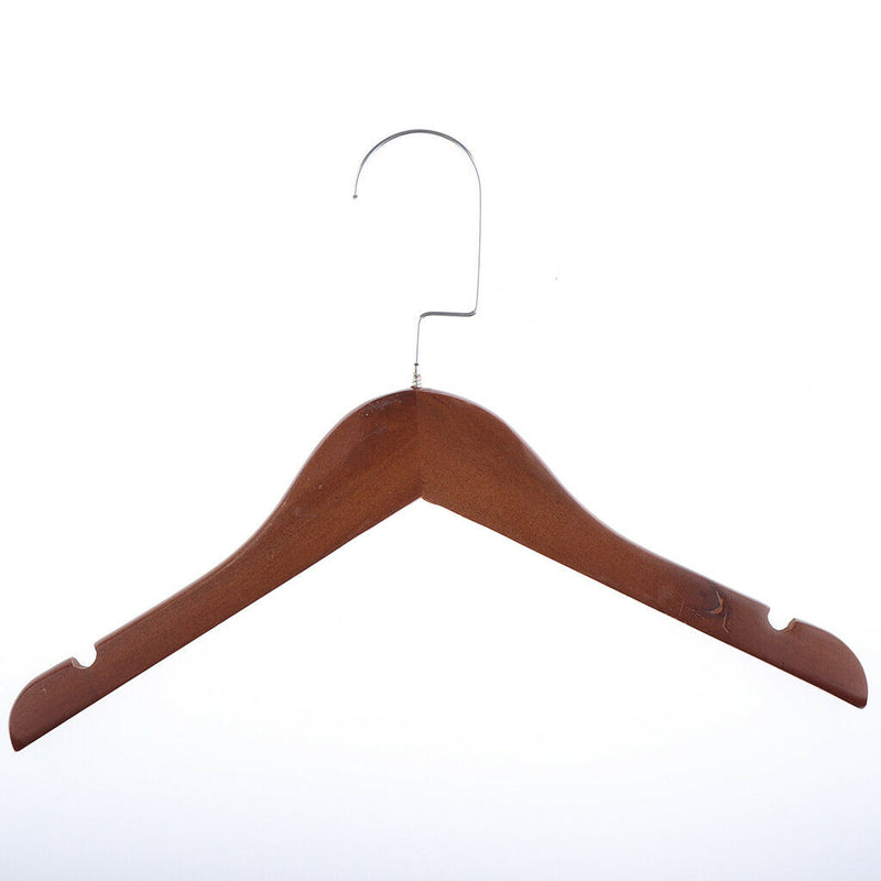 5 Pieces Wooden Hangers Coat Suit Garment Clothes Wardrobe Wood Hangers Kids
