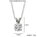 Fahion Women Geometric Zircon Pendant Charm Clavicle Chain Necklace Jewelry