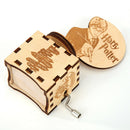 Retro Exquisite Wooden Hand Cranked Music Box Desktop Ornaments Kids Gifts