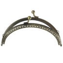 5X(1PC Metal Frame Kiss Clasp Arch For Purse Bag Bronze 12.6cm x 7.7cm Y6U2)