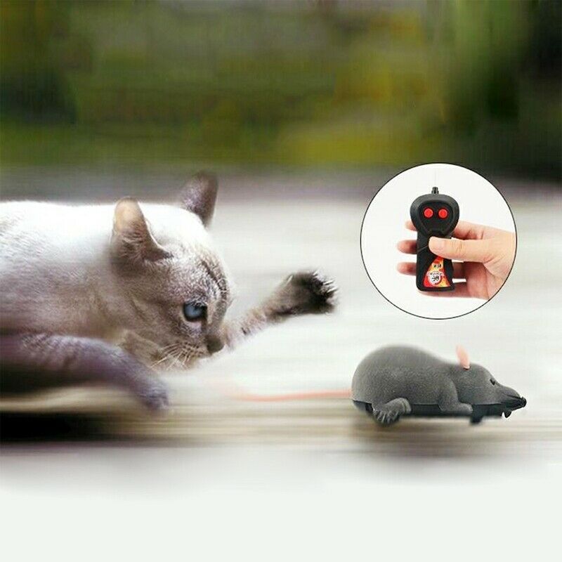 Wireless Remote Control RC Electronic Rat Mouse Mice For Cat Dog Pet Funny