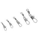 290x Heavy Duty Rolling Swivels Solid Ring Fishing Connector+Interlock Snaps