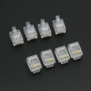 50Pcs RJ12 RJ11 Tel ADSL Crystal Head Modular Plugs 6P6C For Solid Connectors