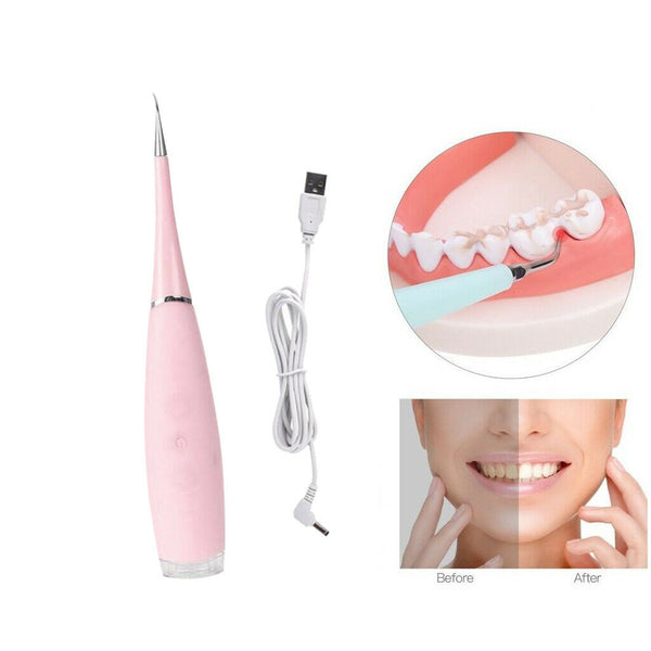 Electric Sonic Teeth Handpiece Dental Scaler Tooth Cleaner Portable Pink